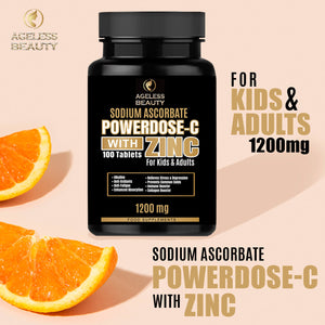 Powerdose- C Sodium Ascorbate Vitamins with Zinc | For Kids & Adult