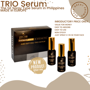 TRIO SERUM Age Defying + FREE 1 POWERDOSE-C + FREE 1 FISH Collagen Soap + FREE 1 VIRGIN AGAIN SOAP (PROMO UNTIL FEB.18)