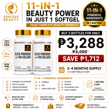 Load image into Gallery viewer, 11-IN-1 BEAUTY POWER IN JUST 1 SOFTGEL Gluta Powerdose with Fish Collagen — Now at Up to 60% OFF