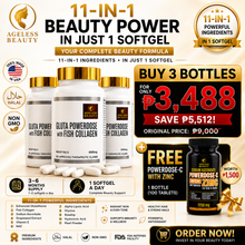 Load image into Gallery viewer, 11-IN-1 BEAUTY POWER IN JUST 1 SOFTGEL Gluta Powerdose with Fish Collagen — Now at Up to 60% OFF