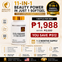 Load image into Gallery viewer, 11-IN-1 BEAUTY POWER IN JUST 1 SOFTGEL Gluta Powerdose with Fish Collagen — Now at Up to 60% OFF