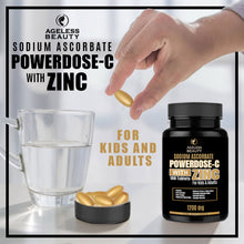 Load image into Gallery viewer, Powerdose- C Sodium Ascorbate Vitamins with Zinc | For Kids &amp; Adult