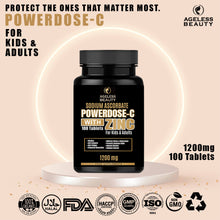 Load image into Gallery viewer, Powerdose- C Sodium Ascorbate Vitamins with Zinc | For Kids &amp; Adult