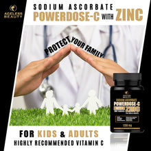 Load image into Gallery viewer, Powerdose- C Sodium Ascorbate Vitamins with Zinc | For Kids &amp; Adult