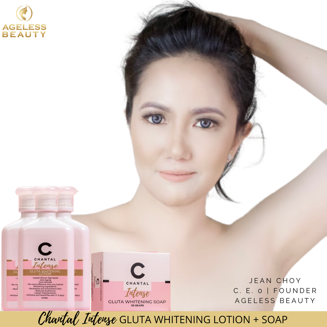 CHANTAL INTENSE Gluta Whitening Lotion Bundle + 1 CHANTAL SOAP