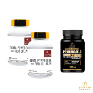 Gluta Powerdose with Fish Collagen + Sodium Ascorbate with Zinc