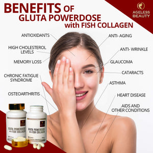 Gluta Powerdose with Fish Collagen + Sodium Ascorbate with Zinc