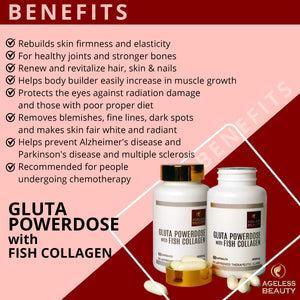 Gluta Powerdose with Fish Collagen + Sodium Ascorbate with Zinc