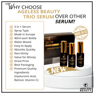 TRIO SERUM Age Defying + FREE 1 POWERDOSE-C + FREE 1 FISH Collagen Soap + FREE 1 VIRGIN AGAIN SOAP (PROMO UNTIL FEB.18)